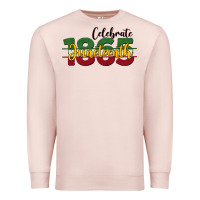 Pale Pink celebrate juneteenth1865 Premium Sweatshirt - BarkalooDesign