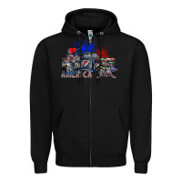 Black america Zipper Hoodie - SublimationCraftShop