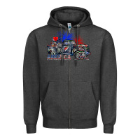 Charcoal Heather america Zipper Hoodie - SublimationCraftShop