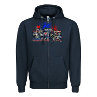 Navy america Zipper Hoodie - SublimationCraftShop