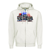 Oatmeal Heather america Zipper Hoodie - SublimationCraftShop
