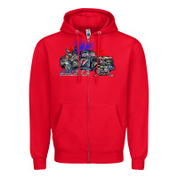 Red america Zipper Hoodie - SublimationCraftShop