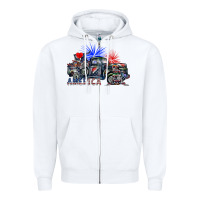 White america Zipper Hoodie - SublimationCraftShop