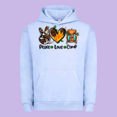 Peace Love Camp Ado Urban Hoodie Designed By Adodesignshop