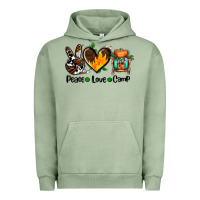Pigment Oil Green peace love camp ado Urban Hoodie - AdoDesignShop
