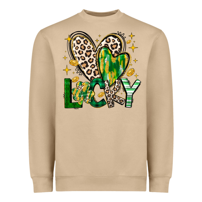 Lucky Saint Patricks Day Heavyweight Sweatshirt by CowhideDigitalArt | Teevron