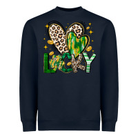 Navy Lucky Saint Patricks Day Heavyweight Sweatshirt - CowhideDigitalArt