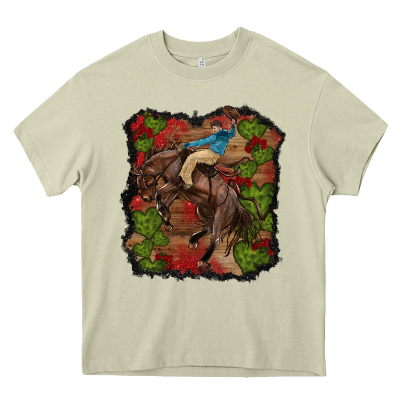 Valentines Day Cowboy Cactus Rose Heavy Core Tee by RanaPortraitStore | Teevron