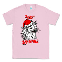 Bubblegum Pink Merry Christmas Cat Classic Tee - SublimationCraftShop