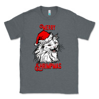 Charcoal Heather Merry Christmas Cat Classic Tee - SublimationCraftShop