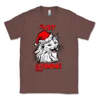 Chestnut Merry Christmas Cat Classic Tee - SublimationCraftShop
