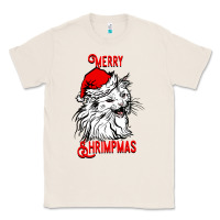 Natural Merry Christmas Cat Classic Tee - SublimationCraftShop