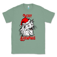 Sage Merry Christmas Cat Classic Tee - SublimationCraftShop
