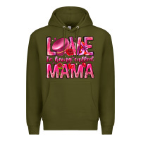 Army Green Love is Being Called Mama Premium Hoodie - CowhideDigitalArt