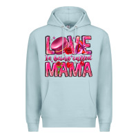Blue Mist Love is Being Called Mama Premium Hoodie - CowhideDigitalArt