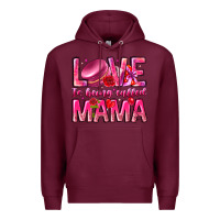 Burgundy Love is Being Called Mama Premium Hoodie - CowhideDigitalArt