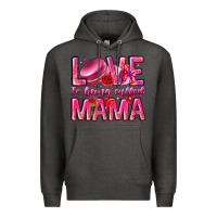 Charcoal Heather Love is Being Called Mama Premium Hoodie - CowhideDigitalArt