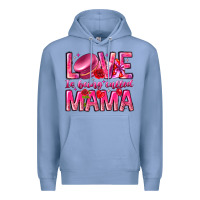 Colony Blue Love is Being Called Mama Premium Hoodie - CowhideDigitalArt
