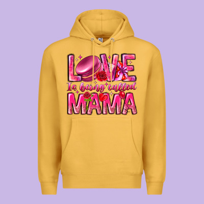 Love Is Being Called Mama Premium Hoodie Designed By Cowhidedigitalart