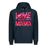 Navy Love is Being Called Mama Premium Hoodie - CowhideDigitalArt