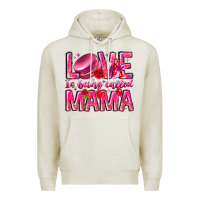 Oatmeal Heather Love is Being Called Mama Premium Hoodie - CowhideDigitalArt
