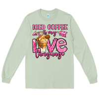 Matcha iced coffee is my love language Long Sleeve Tee - OliviaCreatesArt