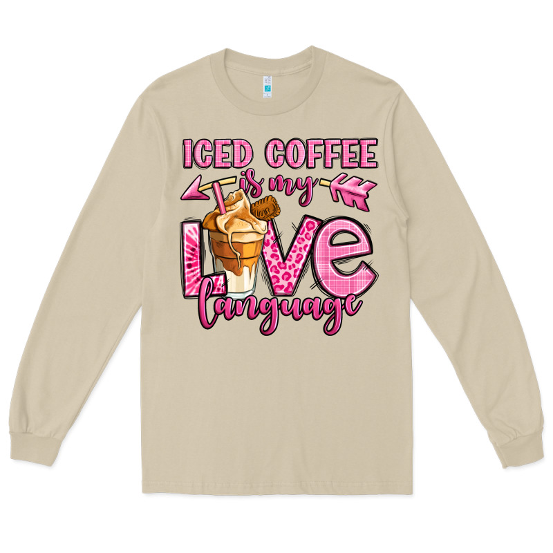 Iced Coffee Is My Love Language Long Sleeve Tee by OliviaCreatesArt | Teevron