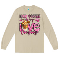 Mushroom iced coffee is my love language Long Sleeve Tee - OliviaCreatesArt