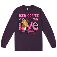 Plum iced coffee is my love language Long Sleeve Tee - OliviaCreatesArt