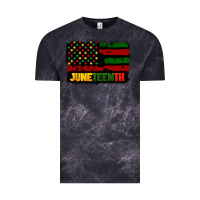 Cloud Black juneteenth american flag Vintage Tee - CowGirlArtShop