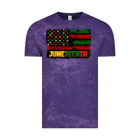 Cloud Purple juneteenth american flag Vintage Tee - CowGirlArtShop