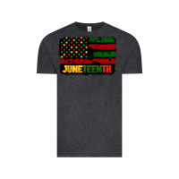 Vintage Black juneteenth american flag Vintage Tee - CowGirlArtShop