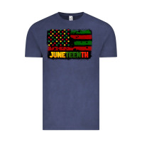 Vintage Denim juneteenth american flag Vintage Tee - CowGirlArtShop