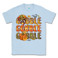 Dusty Blue Gobble gobble turkey Thanksgiving Classic Tee - NancyCooperArtShop