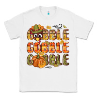 White Gobble gobble turkey Thanksgiving Classic Tee - NancyCooperArtShop