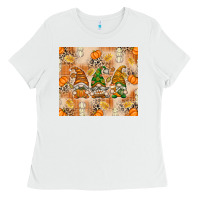 White fall with gnomes Ladies Tee - texasbilliewilder