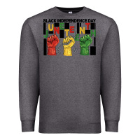 Charcoal Heather black independence day juneteenth Premium Sweatshirt - BarkalooDesign