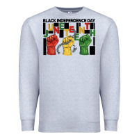 Heather Grey black independence day juneteenth Premium Sweatshirt - BarkalooDesign
