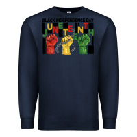 Navy black independence day juneteenth Premium Sweatshirt - BarkalooDesign