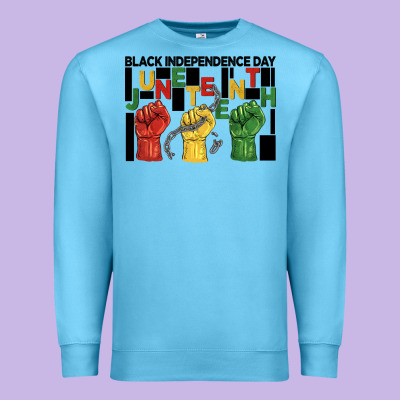 Black Independence Day Juneteenth Premium Sweatshirt Designed By Barkaloodesign