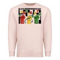 Pale Pink black independence day juneteenth Premium Sweatshirt - BarkalooDesign