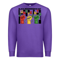Purple black independence day juneteenth Premium Sweatshirt - BarkalooDesign