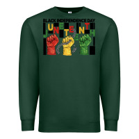 Sports Green black independence day juneteenth Premium Sweatshirt - BarkalooDesign
