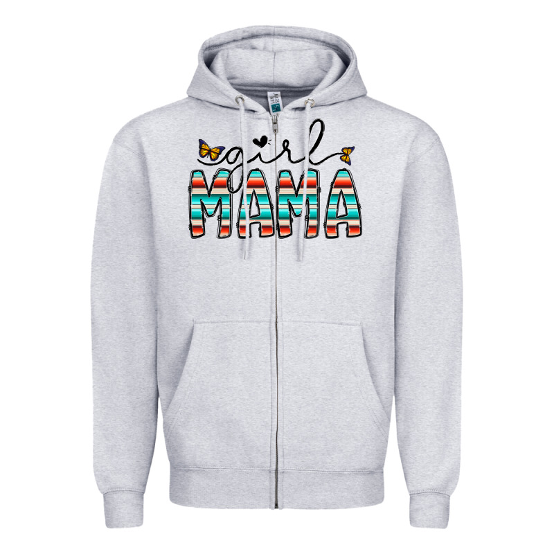 Girl Mama Zipper Hoodie by CowhideDigitalArt | Teevron