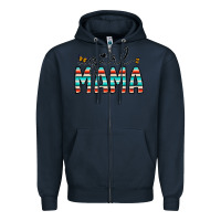 Navy girl mama Zipper Hoodie - CowhideDigitalArt