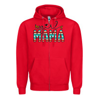 Red girl mama Zipper Hoodie - CowhideDigitalArt