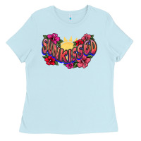 Baby Blue sunkissed Ladies Tee - NancyCooperArtShop