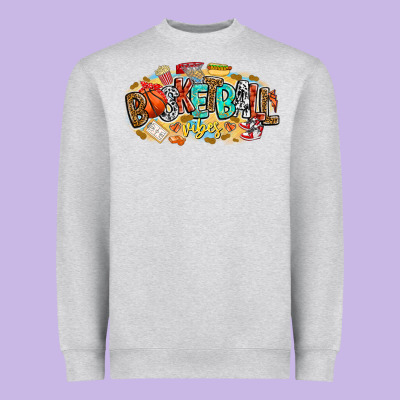 Basketball Vibes Heavyweight Sweatshirt Designed By Cowhidedigitalart