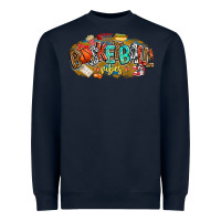 Navy basketball vibes Heavyweight Sweatshirt - CowhideDigitalArt