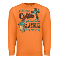 Give Me Coffee To Get Me Started & Jesus To Keep Me Going Premium Sweatshirt | Teevron